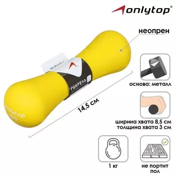 Гантель неопреновая, 1 кг
