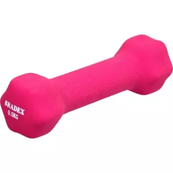 Гантель неопреновая Bradex SF 0539, розовая, 0.5 кг