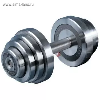 Гантель разборная 36 кг, хромистая сталь