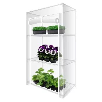 GARDEN SHOW Парник на подоконник "Маргарита", 3 полки, белый, 460х240х800 мм