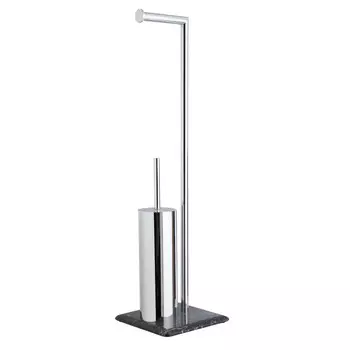 Гарнитур для туалета Axentia Galant напольный, с держателем бумаги, из мрамора, 20х72х20 см 103517