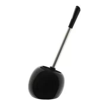 Гарнитур для туалета Axentia Pisa из чёрного доломита, 15,5 см, высота 34,5 см