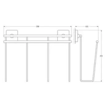Газетница, хром, ELLUX