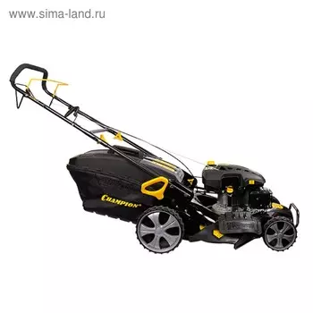 Газонокосилка CHAMPION LM5345, самоходная, 6 л.с., 4.4 кВт, шир./выс. 530/25-75 мм, 75 л