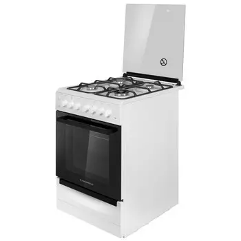Газовая плита с электрической духовкой MAUNFELD MGC60ECW04, 4 конфорки, 65 л, белый