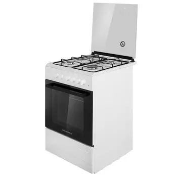 Газовая плита с электрической духовкой MAUNFELD MGC60EEW03, 4 конфорки, 65 л, белый