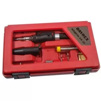 Газовый паяльник DAYREX-24, 1300-2000 °С, время горения 20-30 мин, п/поджиг, бутан, насадки