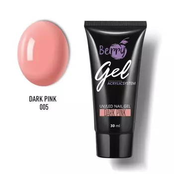 Гель акриловый JessNail Berry Gel, тон №005 Dark Pink, тёмно-розовый, 30 мл