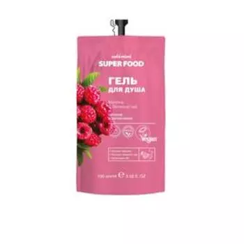 Гель для душа Caf mimi «Питание и увлажнение», с малиной и зелёным чаем, 100 мл