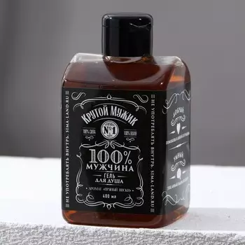 Гель для душа виски ЧИСТОЕ СЧАСТЬЕ «Крутому мужику», 400 мл, аромат пряного виски, Новый Год