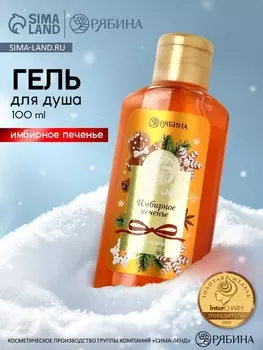 Гель для душа новогодний, аромат: имбирное печенье, 100 мл, Ural Lab