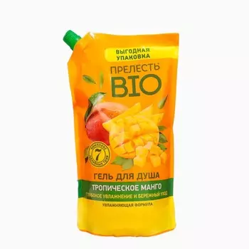 Гель для душа Прелесть Bio «Тропическое манго», дой-пак, 1000 мл