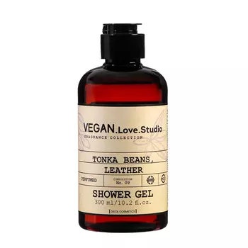 Гель для душа VEGAN.Love.Studio аромат из нот бобов тонка и кожи , 300 мл