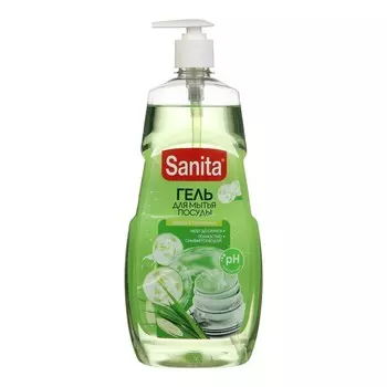 Гель для мытья посуды SANITA "Огурец и лемонграсс", 900 г
