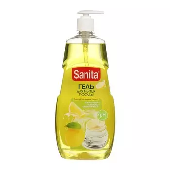 Гель для мытья посуды SANITA "Сицилийский лимон и мелисса", 900 г