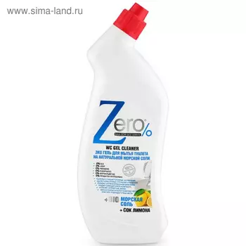 Гель для мытья туалета Zero "Морская соль и сок лимона", 750 мл