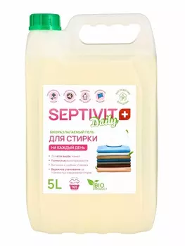 Гель для стирки SEPTIVIT "Ежедневная стирка", 5л
