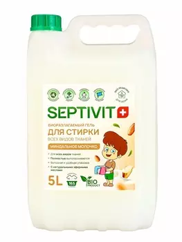 Гель для стирки SEPTIVIT "Миндальное молочко", 5л