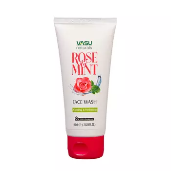 Гель для умывания лица Vasu с розой и мятой, 60 мл