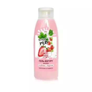 Гель-йогурт для душа Iris Cosmetic «Смузи miх: клубника+базилик», 520 мл