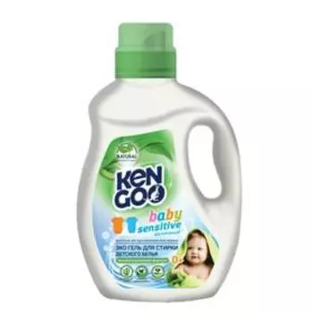 Гель концентрат KENGOO ЭКО, "Деликатный", для стирки детского белья, 1 л
