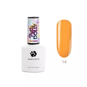 Гель-лак Adricoco Pretty Dolly, №14 неоновый мандариновый, 8 мл