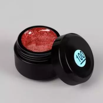 УЦЕНКА Гель-лак для ногтей, жидкий глиттер, 3-х фазный, LED/UV, 5 мл, цвет красный