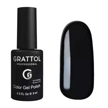 Гель-лак Grattol Color Gel Polish, №002 Black, 9 мл