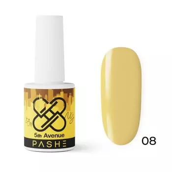 Гель-лак Pashe 5th Avenue, №08 «Виски сауэр», светло-зелёный, 9 мл