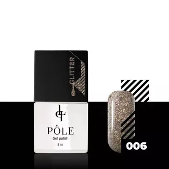 Гель-лак Pole Glitter, №06 млечный путь, 8 мл