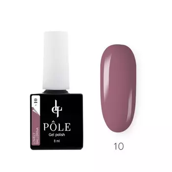 Гель-лак Pole Lovely Ballerina, №10 пурпурно-серый, 8 мл