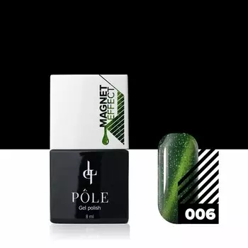 Гель-лак Pole Magnet effect, №06 малахит, 8 мл