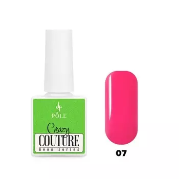 Гель-лак Pole Neon Crazy Couture, №07 неоновый розовый, 8 мл