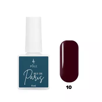 Гель-лак Pole Rue de Paris, №10 «Пино нуар» (бордовый), 8 мл