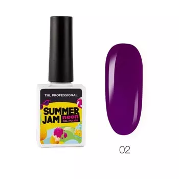 Гель-лак TNL Neon Summer Jam, №02 неоновая слива, 10 мл