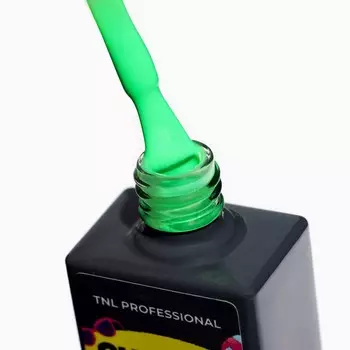 Гель лак TNL Neon Summer Jam неоновый салатовый №06, 10 мл