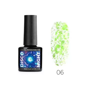 Гель-лак TNL Professional Disco night, с цветной неоновой слюдой, №6 абсент, 6 мл
