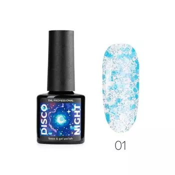Гель-лак TNL Professional Disco night, с цветной неоновой слюдой, №1 блю кюрасао, 6 мл
