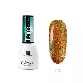 Гель-лак TNL Professional Flare «Кошачий глаз» со светоотражающим эффектом, №4, 7 мл