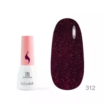 Гель-лак TNL Professional Mini «8 чувств», №312 пурпурная россыпь, 6 мл