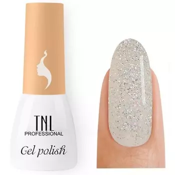 Гель-лак TNL Professional Mini «8 чувств», №327 серебристый фейерверк, 6 мл