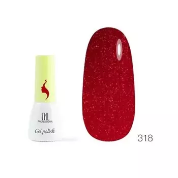 Гель-лак TNL Professional Mini «8 чувств», №318 осколки рубина, 6 мл