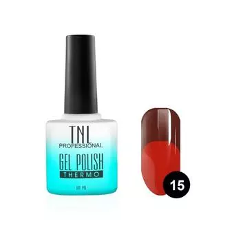 Гель-лак TNL Тhermo, №15 бургундский/алый, 10 мл