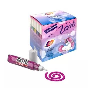 Гель с блёстками "Луч", 5 мл, "Блеск", МИКС