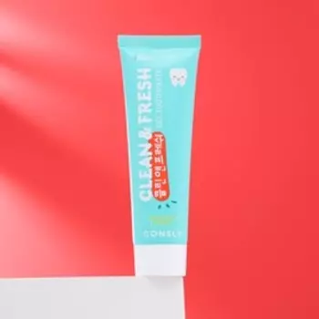 Гелевая зубная паста Consly, Clean&Fresh, с экстрактами гинкго билоба и морских водорослей, 105 г
