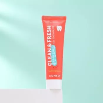 Гелевая зубная паста Consly, Clean&amp;Fresh, с экстрактами красного женьшеня и ацеролы, 105 г