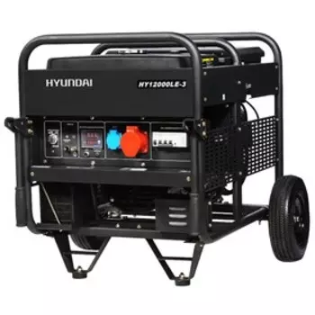 Генератор бензиновый Hyundai HY 12000LE, 10 кВт, 220/380 В, ручной/электростартер