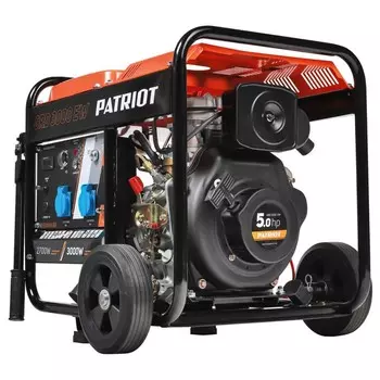 Генератор дизельный PATRIOT GRD 3000EW, 3 кВт, синхронный, 12 л, 16 А, 247 см3, 77 дБ