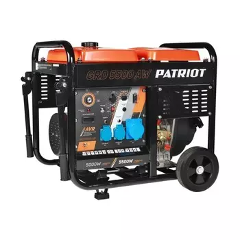 Генератор дизельный PATRIOT GRD 5500AW, 5,5 кВт, синхронный, 220 В, 15 л, 16 А, 9.5 л.с