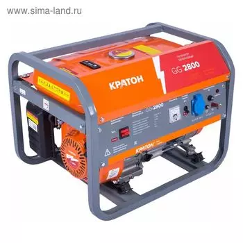 Генератор «Кратон» GG-2800, бензиновый, 2.5/2.8 кВт, 220 В, 15 л, ручной старт